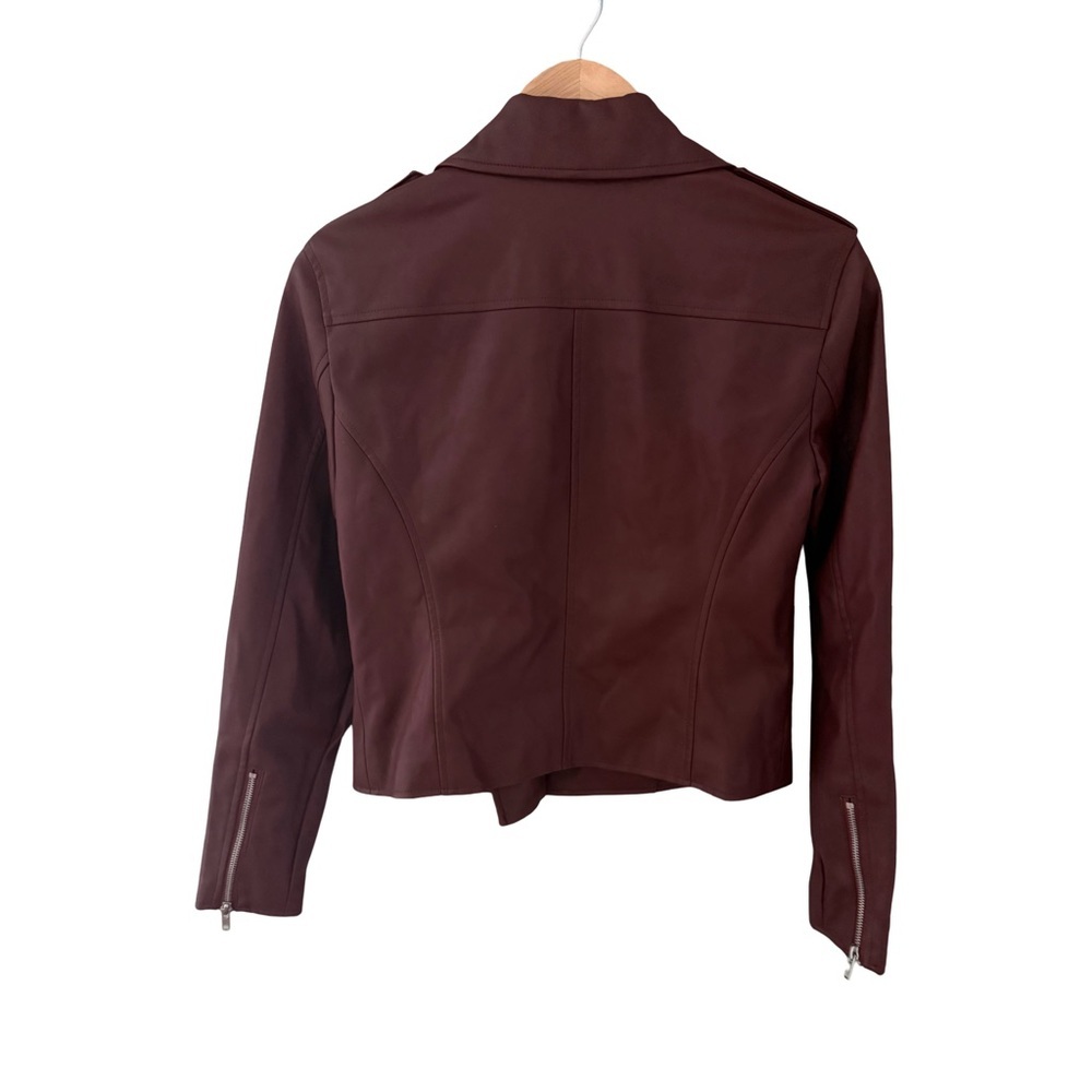 INC International Concepts Faux Leather Moto Jacket NWT Size XS - Picture 3 of 9